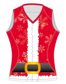 Womens Performance Lite Run Singlet Santa